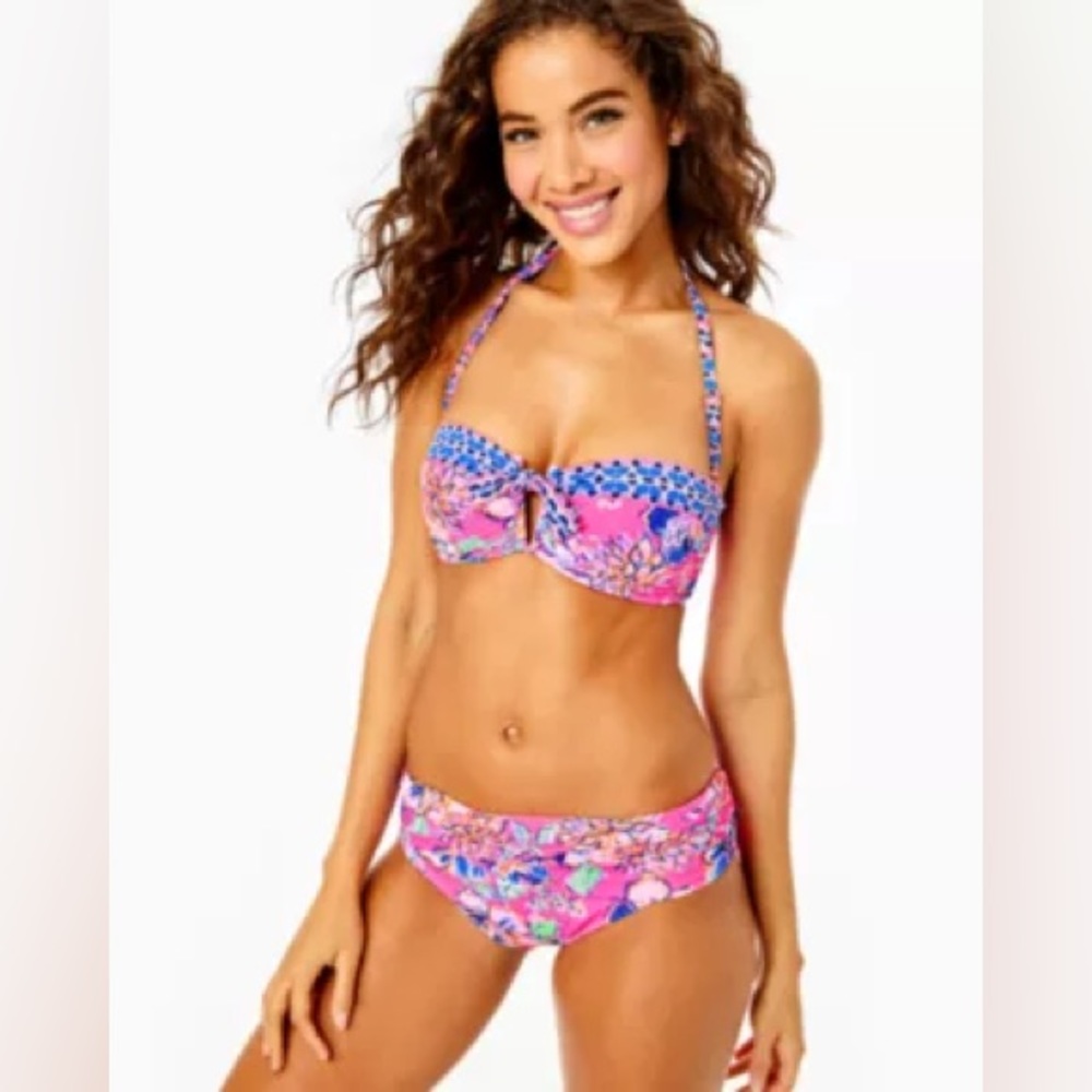 NWOT Lilly Pulitzer Pink Isle Agnes Bikini Top Size 6.